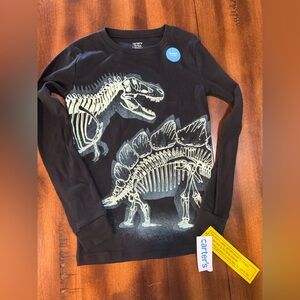 Carter's Boys 12a glow in the dark dinosaur long sleeve shirt